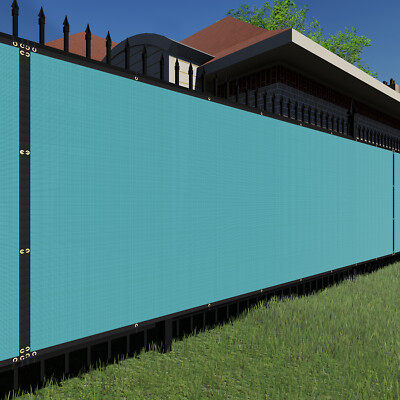 13ft Turquoise Privacy Fence Screen Windscreen Garden Yard Heavy Duty Cover