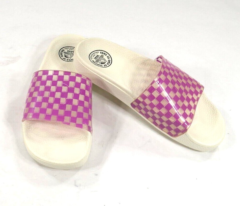 vans slides pink