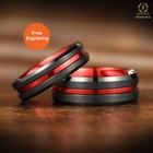 His And Hers Custom Engraved Tungsten Matching Couple Wedding Ring Set ✅ UK