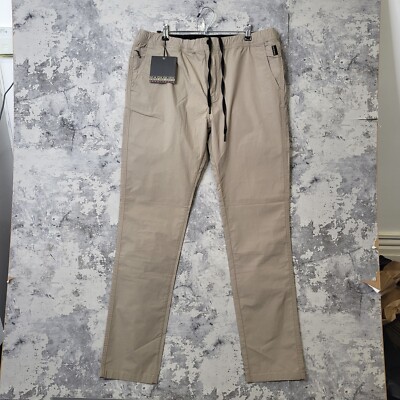 Napapijri Trousers Men's 2XL Beige Cotton Slash Pockets Regular Fit Chino Pants
