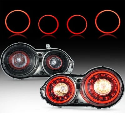 VLAND Grau LED DRL-Rückleuchten für Nissan GTR R35/NISMO 2008-2025 Gelb Blinker - Bild 1 von 4