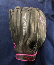 Mizuno Jenny Finch 11.5  RHT GPP 1155F1 Softball Black Pink Leather Glove EX