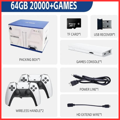 M15 Game Stick Mini TV Handheld-Spielkonsole Wireless Gamepads Videospiel 64GB