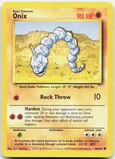 onix pokemon card price 1999 value Pokemon Card Onix 56/102 Base Set Basic Common 1999 Colorless Artist Pokmon Card Onix Pokmon Go