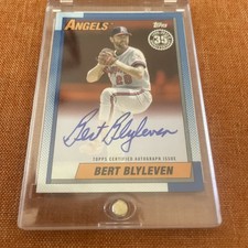 2025 TS 1 - 1990 Topps Baseball Auto Bert Blyleven #90A-BB Orange /25 (AU)