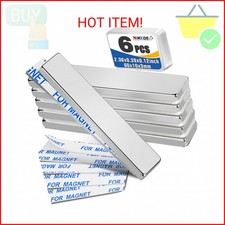MIKEDE Magnets 6pcs Neodymium Magnet 2.36x0.39x0.12inch Strong Rare Earth with A