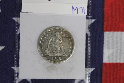 1856 Liberty Seated Quarter - Very Fine Condition (M71)