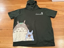 Studio Ghibli My Neighbor Totoro Short Sleeve Hoodie Size XL Unisex