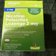 nicotine polacrilex lozenges 2mg-stop smoking aid-216 mini lozenges-mint.