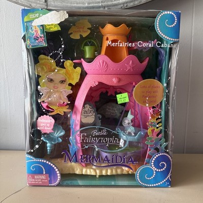 2005 RARE Barbie Fairytopia Mermaidia Merfairies Coral Cabana Playset NIB Mattel