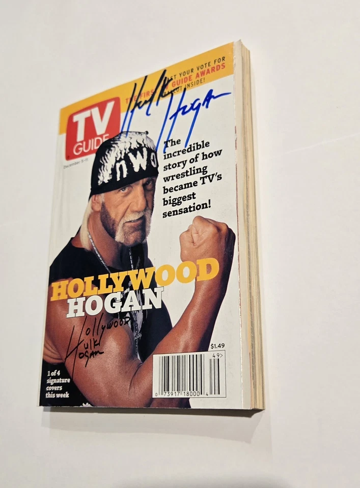 1998, Hulk Hogan Autographed "TV Guide" Magazine (No Label)  WCW WWE WWF - Image 3 of 4