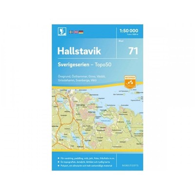 Sweden Hallstavik - Outdoor map 71 Walking, hiking SALE - 50% OFF