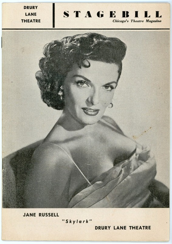 Vintage 1961 Stagebill Theatre Mag Jane Russell in "Skylark" +Local Ads Chicago