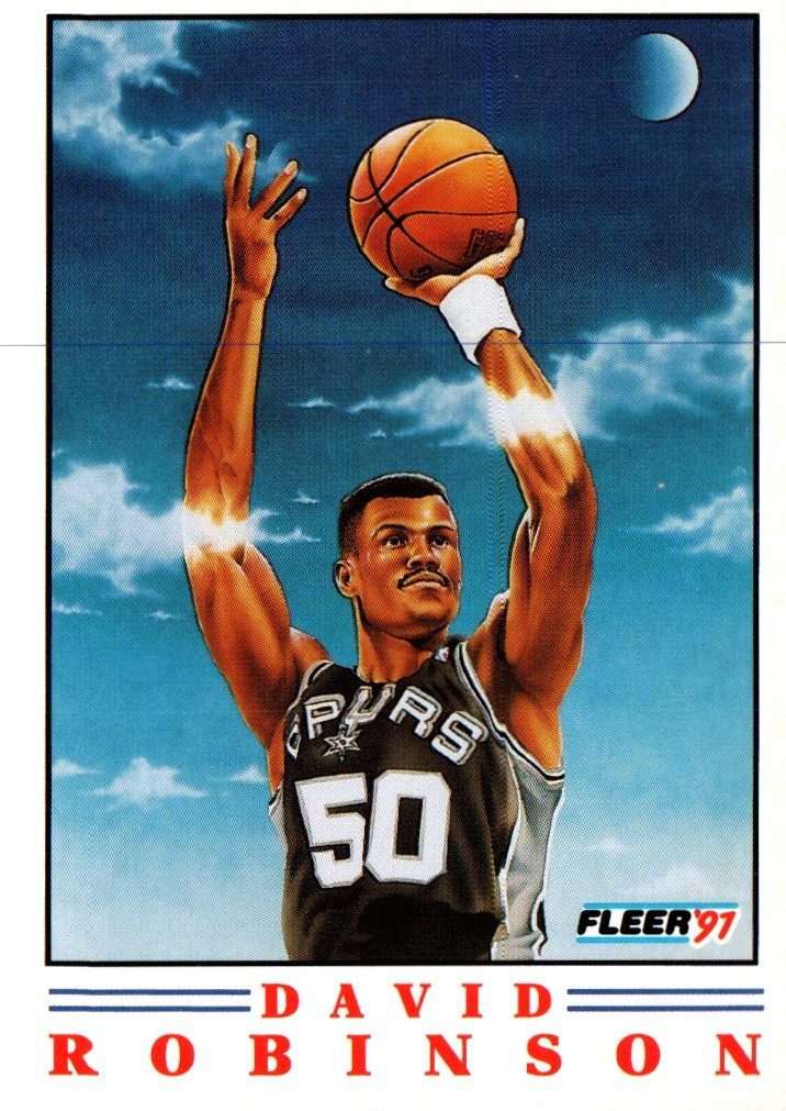 1991 Fleer David Robinson C #1 San Antonio Spurs Basketball Card Near Mint