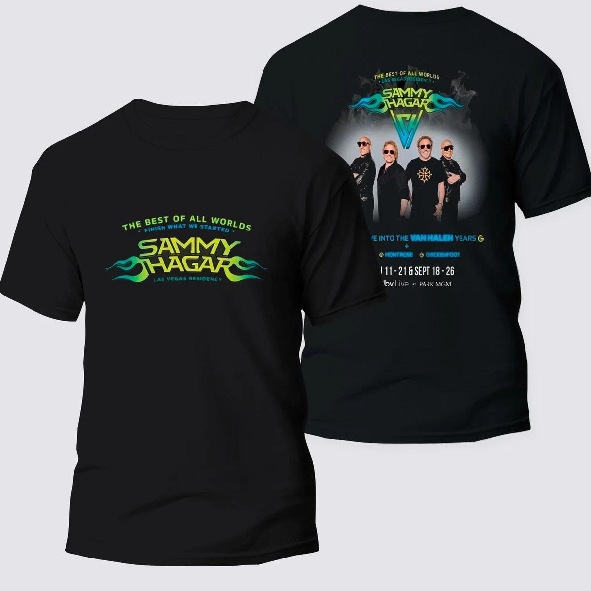 T-shirt Unisexe Sammy Hagar 2024 Tour - The Best Of All Worlds - Tailles S à 3XL