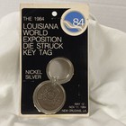 1984 New Orleans LA World Fair Exposition Die Struck Key Tag Nickel Silver NIP — photo 2
