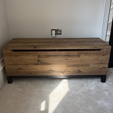 Storage Box Bench from Next Bronx Dark Oak Collection. 