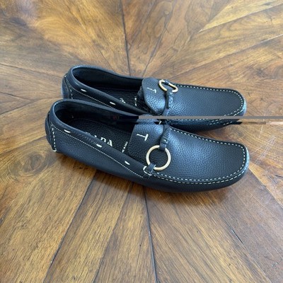 Prada Black Leather Driver Size 40.5 Never Worn EUC