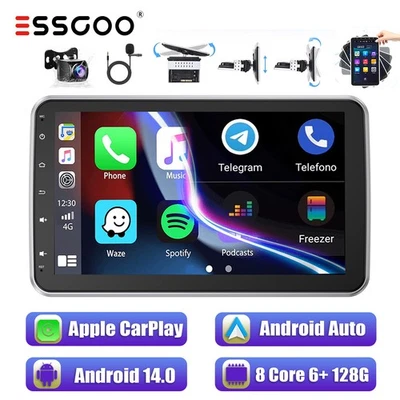 1 DIN Carplay Autoradio 10,1 Zoll Android 13 6+128G 4G Cam drehbarer Bildschirm - Bild 1 von 4