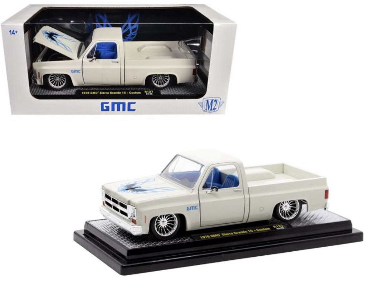 M2マシーン 1976 GMC シエラ・グランデ 15 - ホワイト 1/24 M2 Machines 1976 GMC Sierra Grande 15 Custom (White