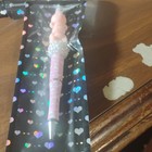 Handmade Style Pink Teddy Bear Top Decorative Ballpoint Pen, Chrome Trim, Black — photo 1