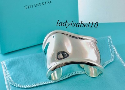 Tiffany & Co. Elsa Peretti Bone Wide Cuff Small Heavy 55gr. Silver w/ Box Pouch