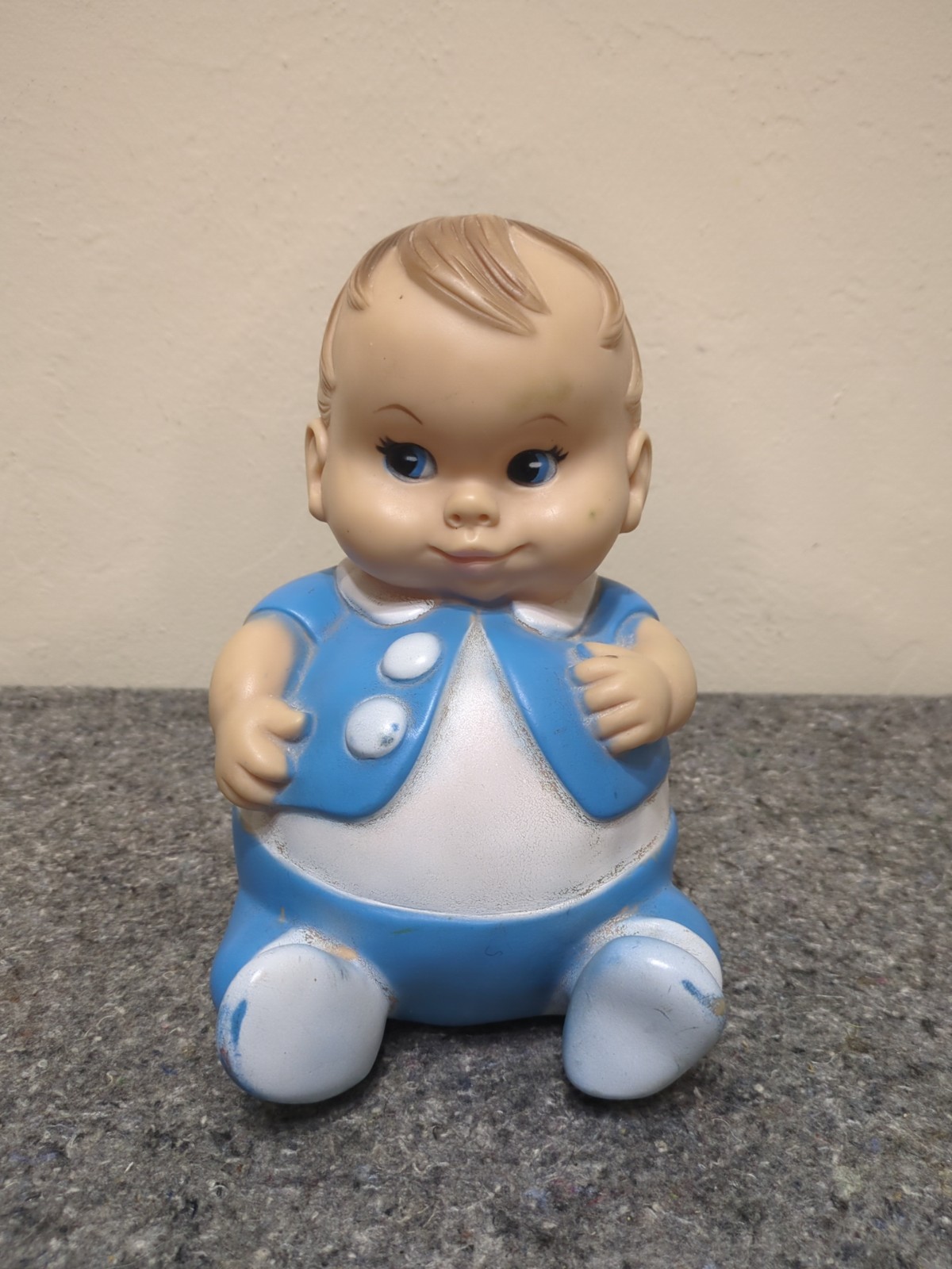 Doll Plumpees Uneeda Chubby Boy 8" Rubber Squeeze Toy 1967 V