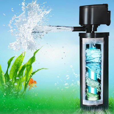 400GPH Fish Tank Filter, UV Aquarium Filter for 55-150 Gallon Turtle Tank Filter