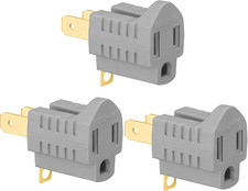 3 Pack 3-Prong to 2-Prong Adapter Polarized Grounding Converter 3 Pin to 2 Pin