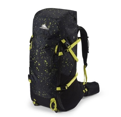 High Sierra Pathway 2.0 50L Black & Yellow Youth Trail Hiking Backpack