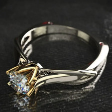 18K Gold Moissanite & Gemstone Ring - Perfect for Weddings & Gifts