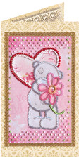 Embroidery Postcard Kit WITH LOVE 3 Craft Gift Set