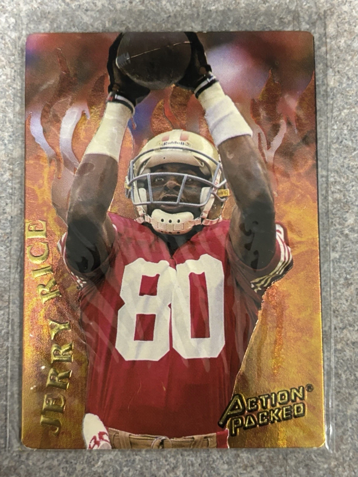 1994 Action Packed - Catching Fire Jerry Rice #R1 - HOF NM