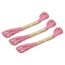 3pcs 33 Feet 2mm Jute Twine, Jute Rope for Craft Projects Pink