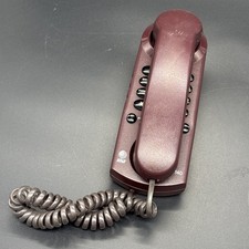 Vintage AT T Model 140 Touch Tone Table Wall Corded Phone - Maroon Burgundy