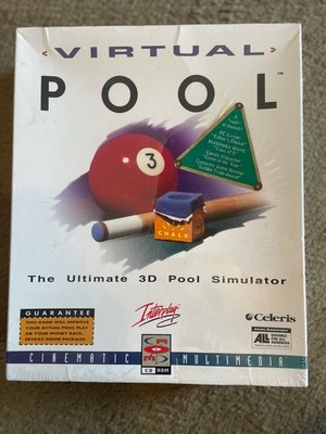 Virtual Pool, PC Game, 1995, Interplay, Big Box, Sealed/New