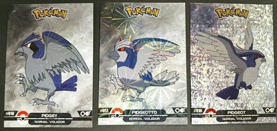 PIDGEY X PIDGEOTTO X PIDGEOT - POKEMON BLACK DARK CRYSTAL CARD COLLECTION HOLO