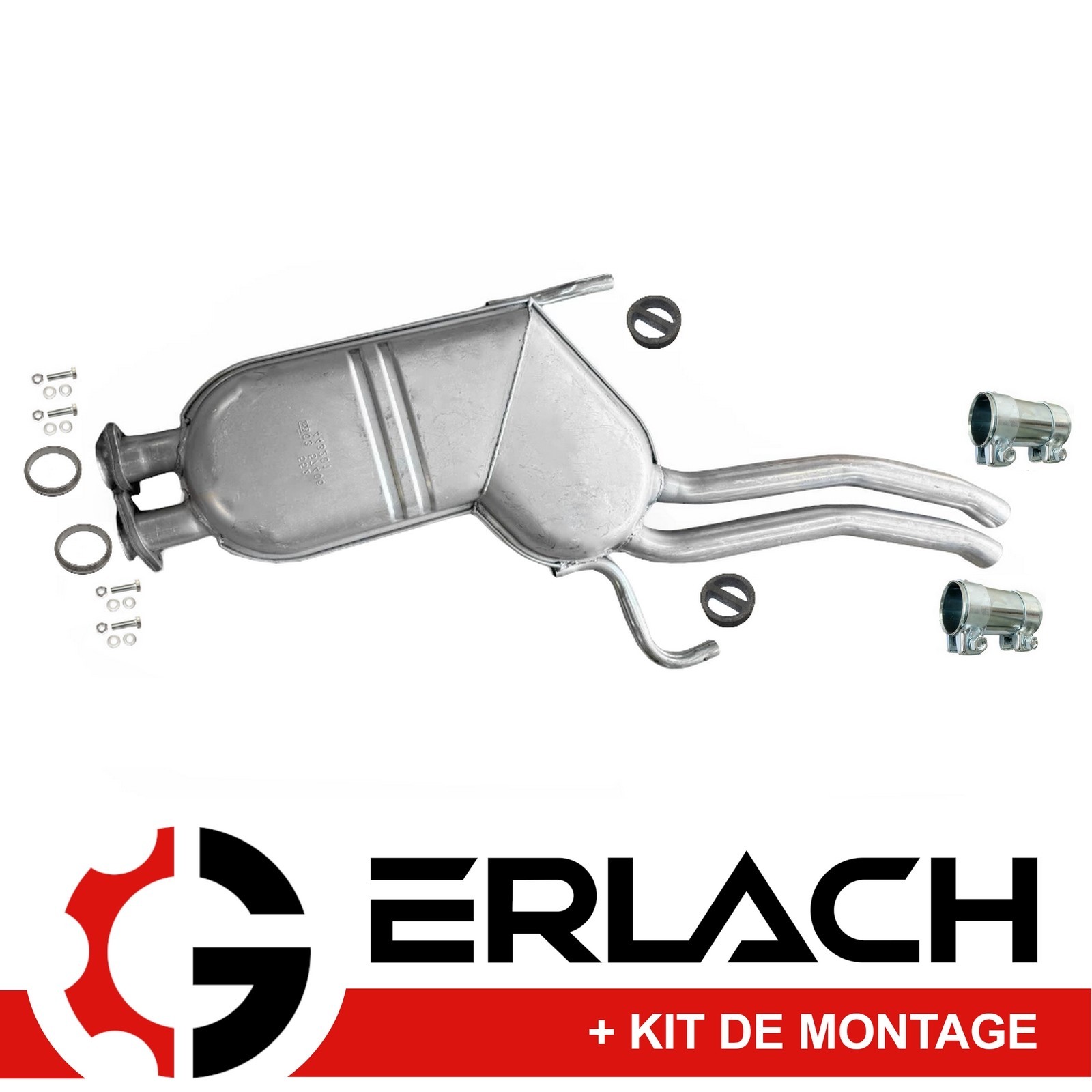 Silencieux intermédiaire BMW E34 530i 535i en acier pour réduction du bruit