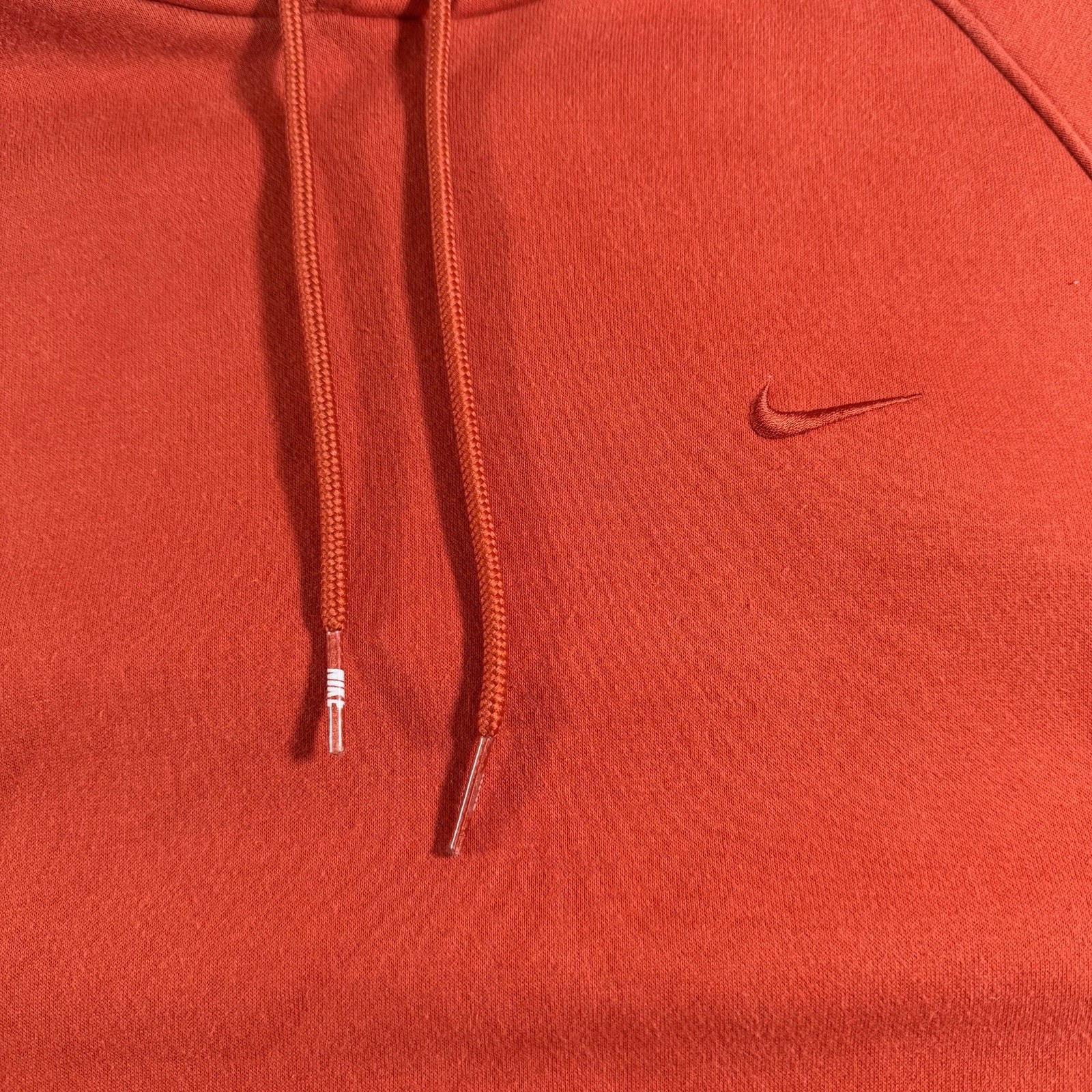 Nike Hoodie Sweatshirt Mens M Orange Heavyweight Fleece Pullover Swoosh thumbnail 3
