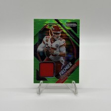 2025 Panini Prizm Premier Jerseys Patrick Mahomes II Neon Green Pulsar Patch