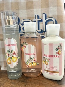 Bath & Body Works Pearberry Body Lotion, Body Wash & Fine Fragrance Mist Set 