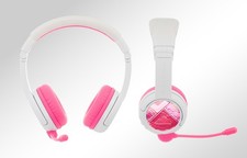 BuddyPhones Headphones for Kids Homeschooling Bluetooth BT-BP-SCHOOLP-PINK