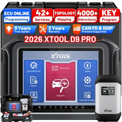 2026 XTOOL D9 PRO Auto Diagnostic Tool OBD2 Scanner ECU Programming Topology FCA