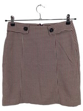 More & More Damen Faltenrock kariert beige Gr. 34 Business Midirock