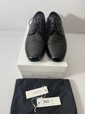 Versace Collection Mens Dress Shoes Black Leather Derby EU 42 US 9 Italy 