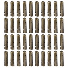 40 Pcs 3.2x16mm Metal Shoelace Tips Open Mouth Shoelace Repair Cords End Bronze