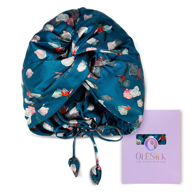 Silk Bonnet for Sleeping Women: 100% Mulberry 22 Momme Silk, Adjustable Fit for
