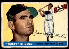 1955 Topps #1 Dusty Rhodes Good NY Giants               ID:217578