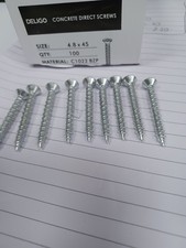 DIRECT FIXING CONCRETE SCREWS COUNTERSUNK POZI HEAD 4.8X45MM