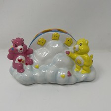 Vintage Care Bears Ceramic Toothbrush Holder Cheer Funshine Rainbow Stars 1980s